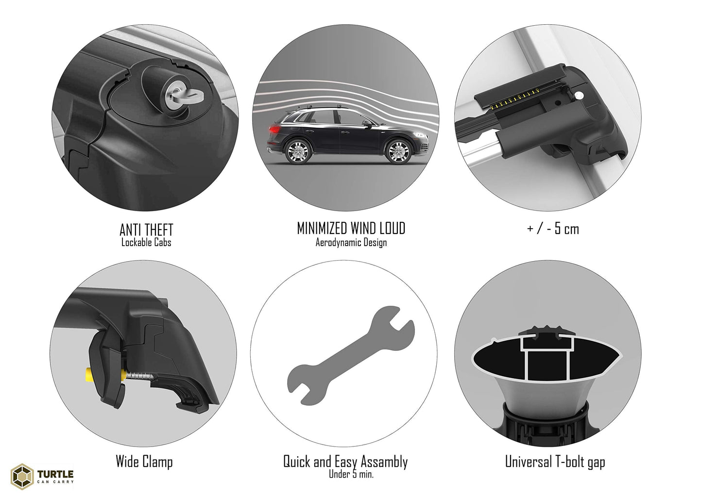 Für Qashqai J10 SUV 2007-2013 Alu Dachträger TÜV TURTLE AIR-1