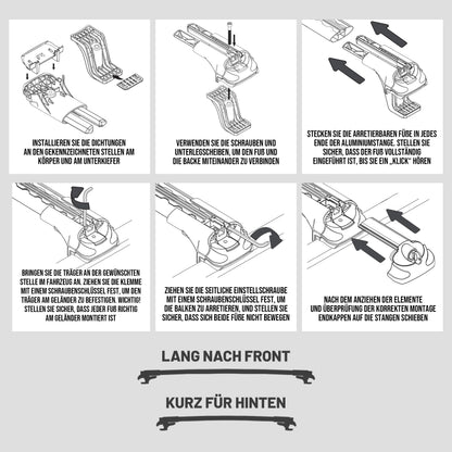 Turtle AIR1 | Dachgepäckträger Dachträger | Kompatibel mit Nissan Pathfinder (R51) 2005-2012