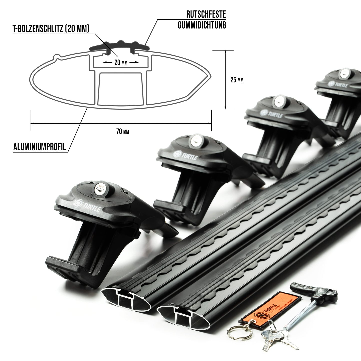 Turtle AIR1 | Dachgepäckträger Dachträger | Kompatibel mit Nissan Pathfinder (R51) 2005-2012