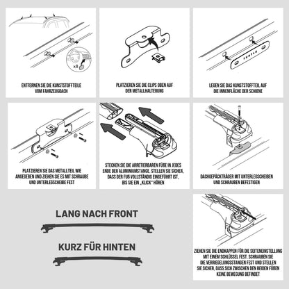 Turtle AIR2 | Dachgepäckträger Dachträger | Kompatibel mit BMW 3 F31 Kombi 2012-2018