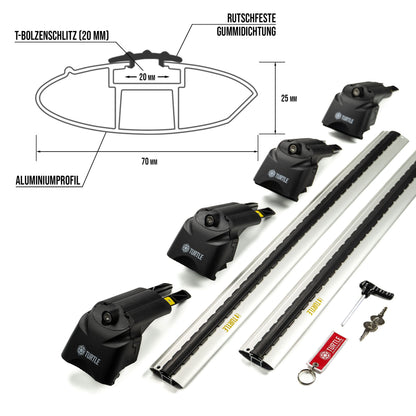 Turtle AIR2 | Dachgepäckträger Dachträger | Kompatibel mit BMW 3 F31 Kombi 2012-2018