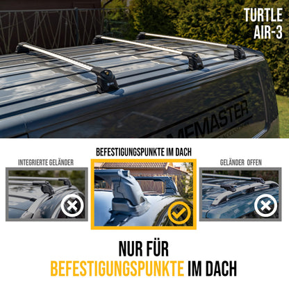 Turtle AIR3 | Dachgepäckträger Dachträger | Kompatibel mit BMW 1 F21 Hatchback 3D 2012-2019