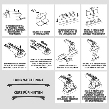 Turtle AIR3 | Dachgepäckträger Dachträger | Kompatibel mit Mazda CX9 2006-2016
